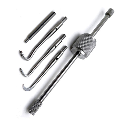 Dental Morrel Crown Remover W/ 3 Attachable Points & 1 Wrench Stainless Steel Instruments