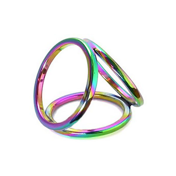 Rainbow Triple Cock Ring